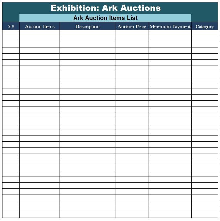 Ark Action Items List Template | Free List Templates